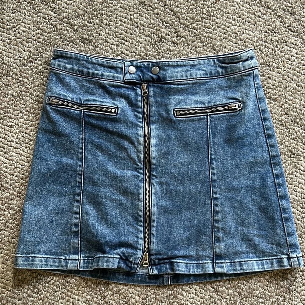 Rag & Bone Laurel Blue Isabel denim skirt